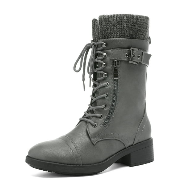Women's Boots Shoes Booties Biker Combat Boots Laced Straps Toocool G651